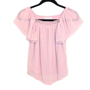 GIRL' S BEAUTEES  COLLECTION PINK POLKA DOT BLOUSE - SIZE 10